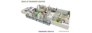 1 Bedroom, 1 Bath A1