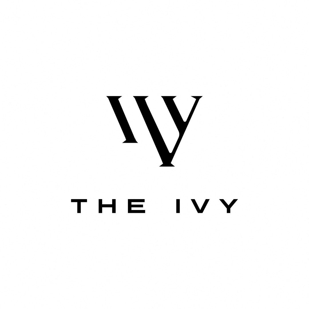 a logo that reads the ivy on a white background