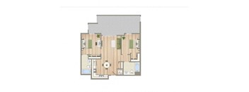 A Floor Plan at Seventh West Apartments, Santa Monica, 90401