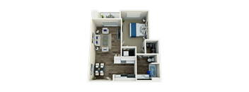 A4 Floor Plan at Vues on Gordon, California, 90028