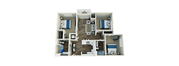 The Lexington Floor Plan at Vues on Gordon, Los Angeles, 90028