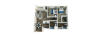 The Selma Floor Plan at Vues on Gordon, Los Angeles California