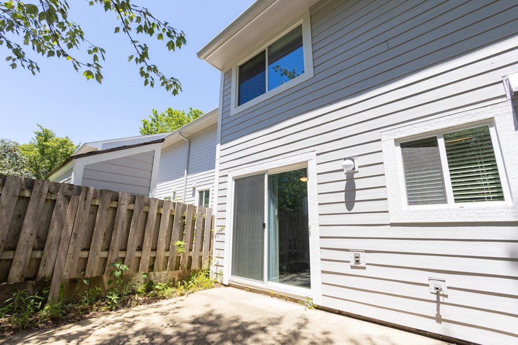 Enclosed Patio in the Two Bedroom Townhome at Woodbridge Bloomington