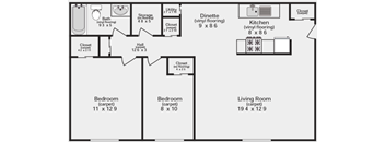 2 Bedroom 1 Bathroom Bloomington
