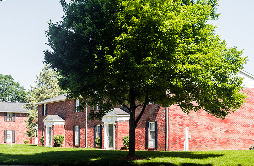 Apartment Building Exterior at Carriage House West.
