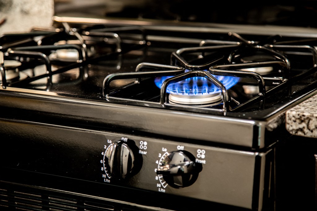Gas stove at Ashton Brook Apartments