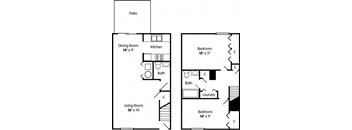 Two Bedroom Townhome