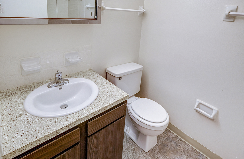 Townhome Half Bathroom at The Woods of Eagle Creek