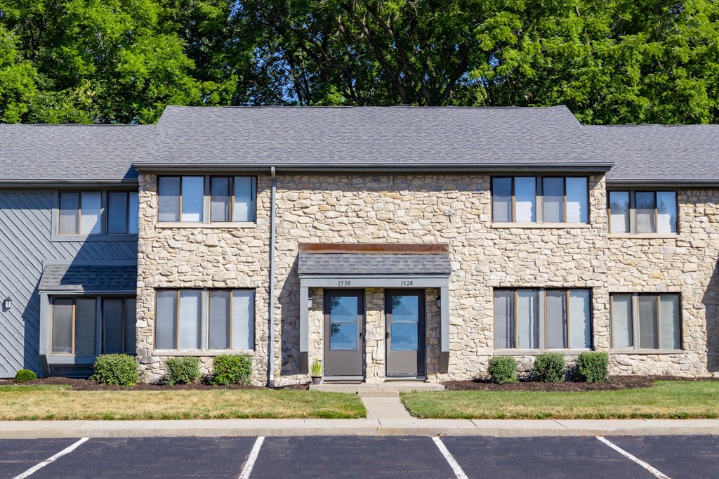 a house with an flag in front of it