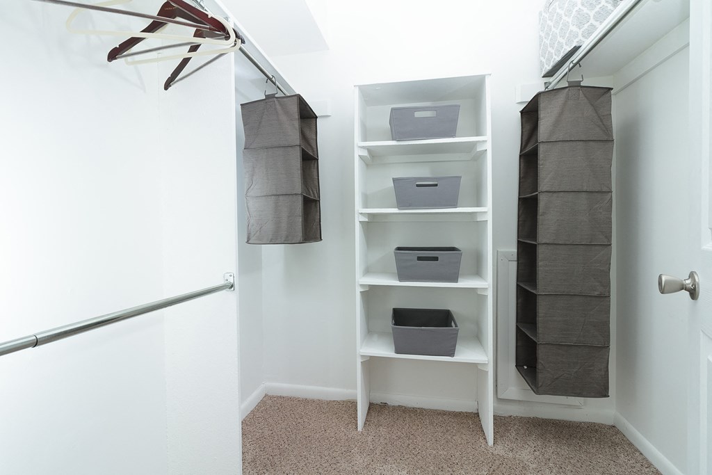 Apartment with a large closet at Woods of Fairfax