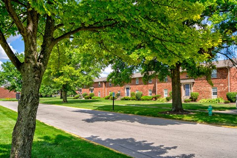 Apartment building exterior at Bradford Lake Apartments