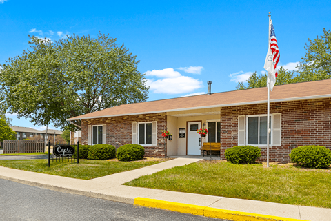 Leasing office at Capri Meadows Apartments, featuring a welcoming entrance.