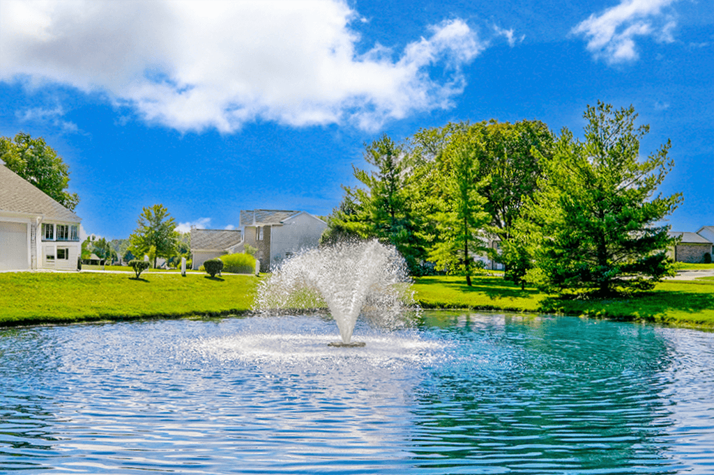 Scenic pond at Thompson Village Apartments, Indiana, 46227