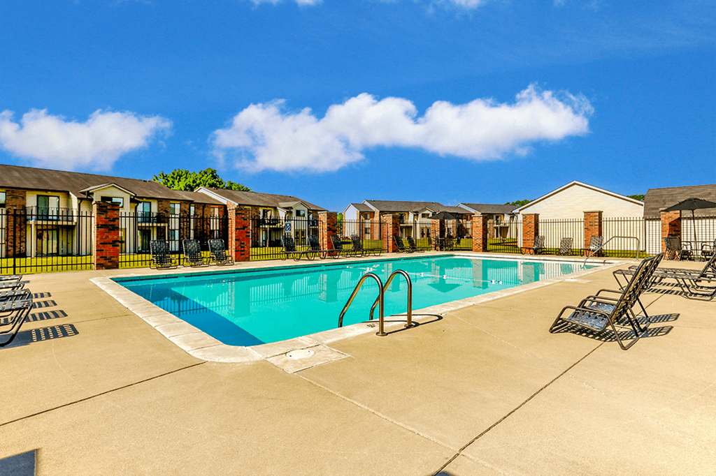 Outdoor swimming pool at Thompson Village Apartments, Indianapolis, IN