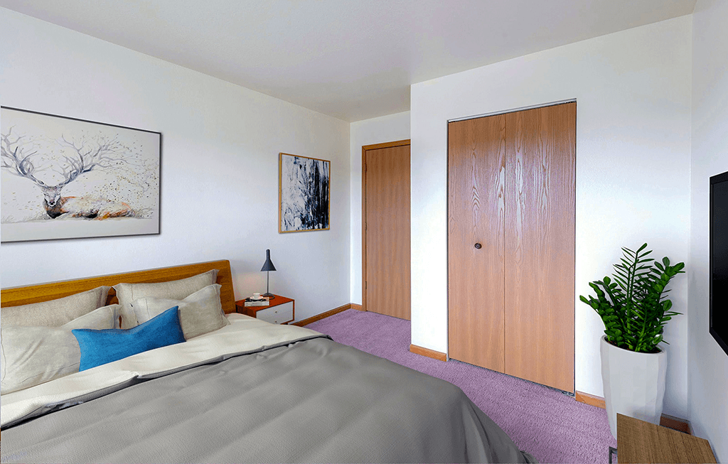 Bedroom closet  at Copper Gate, Lafayette, IN