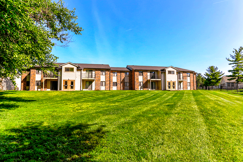 Elegant exterior view at Thompson Village Apartments, Indianapolis