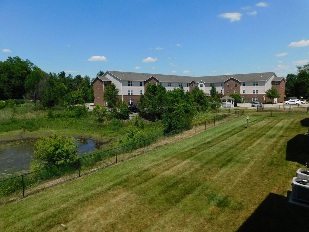 Pond view at Chapelgate Park Apartments