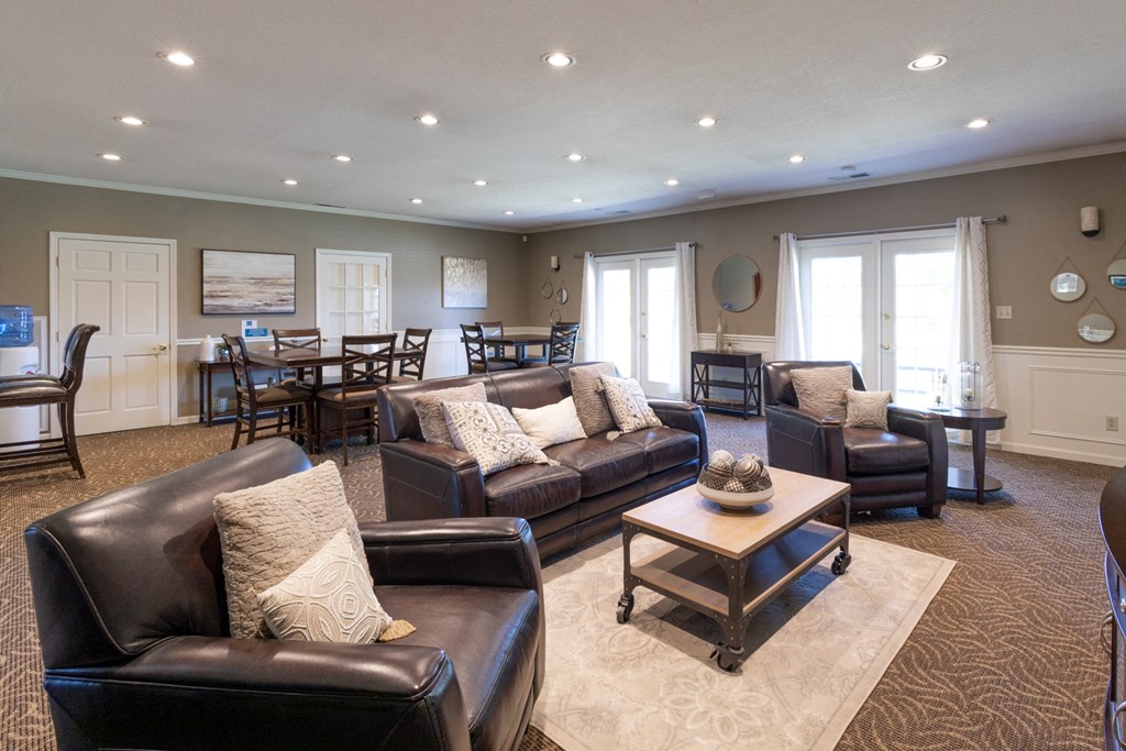 Clubhouse with comfortable seating at Archer's Pointe.