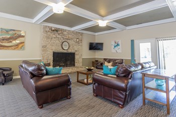 Clubhouse at Woodlake Apartments Spacious clubhouse interior at Woodlake Apartments