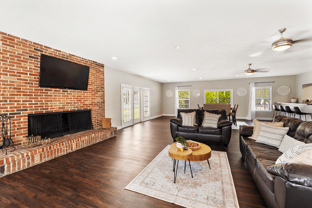 Clubhouse lounge at Briarwood Apartments, Columbus, IN.