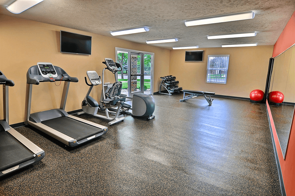 Fitness center with exercise equipment  at Copper Gate, Lafayette, 47909