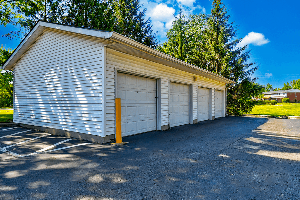 Garage at Ashton Brook Apartments, offering covered parking spaces.