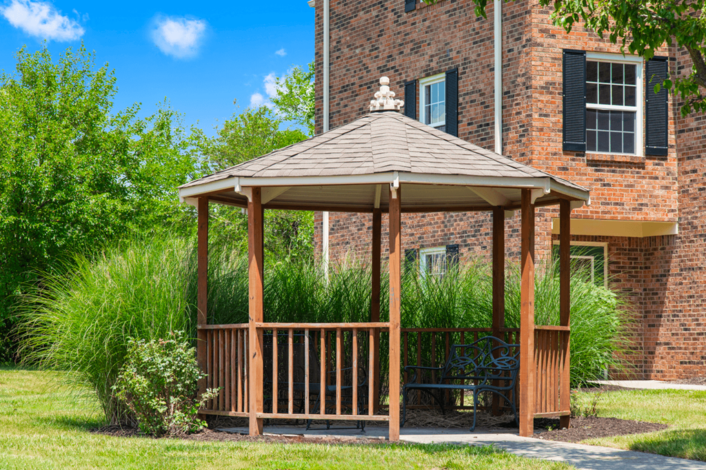 Gazebo at Northwood Apartments in Franklin, offering a peaceful outdoor space for residents.