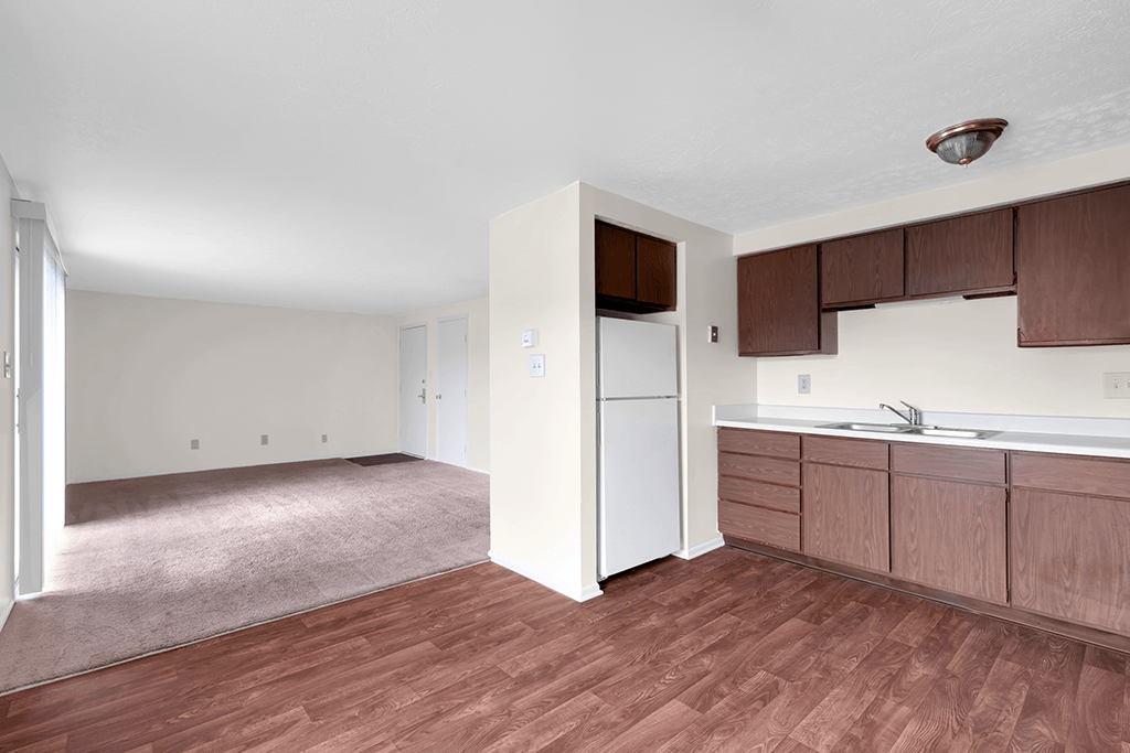 Kitchen in a 1-bed, 1-bath apartment at Mount Vernon.