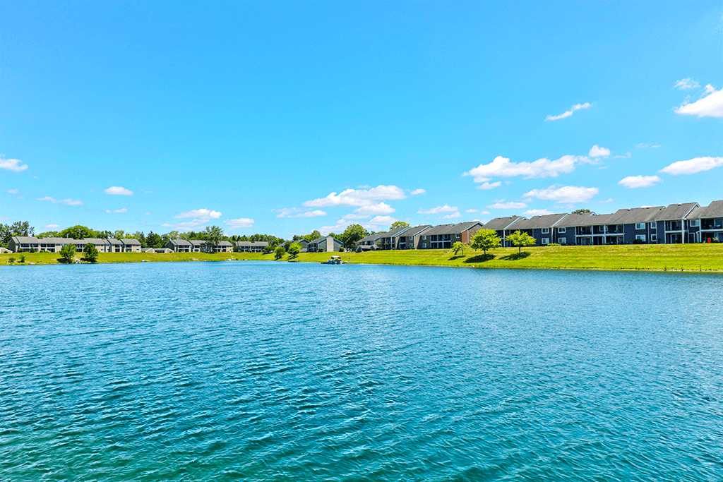 Lake at Somerset Lakes Apartments, offering a serene outdoor space with scenic views.