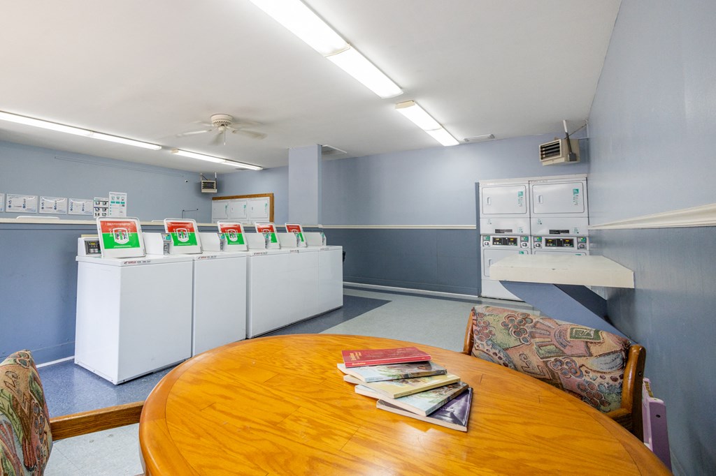 Communal laundry facility at Woodbridge Apartments