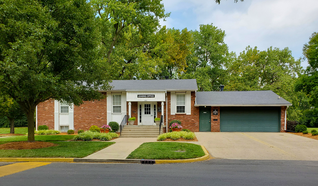 Leasing office and information center at Carriage House West.