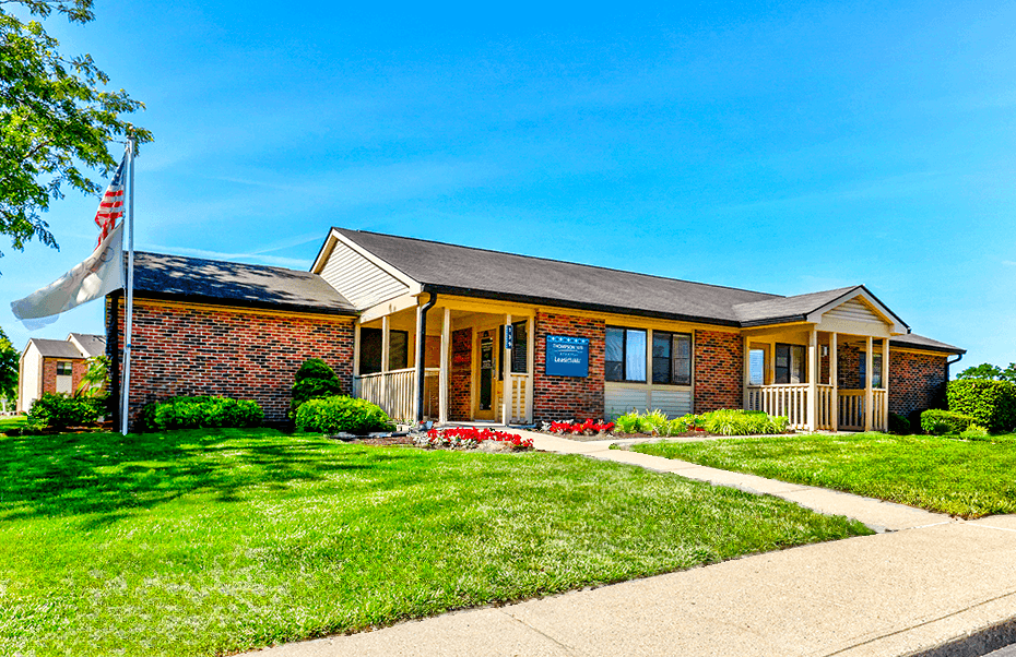 Exterior view of apartment  at Thompson Village Apartments, Indianapolis, Indiana