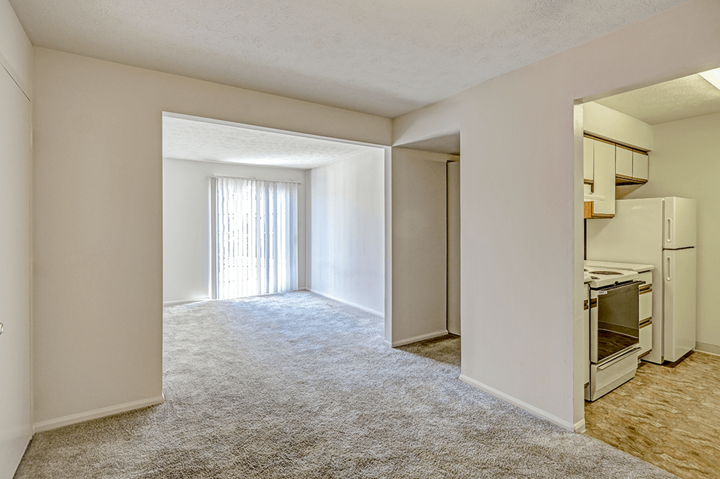 Spacious living room at Thompson Village Apartments, Indianapolis
