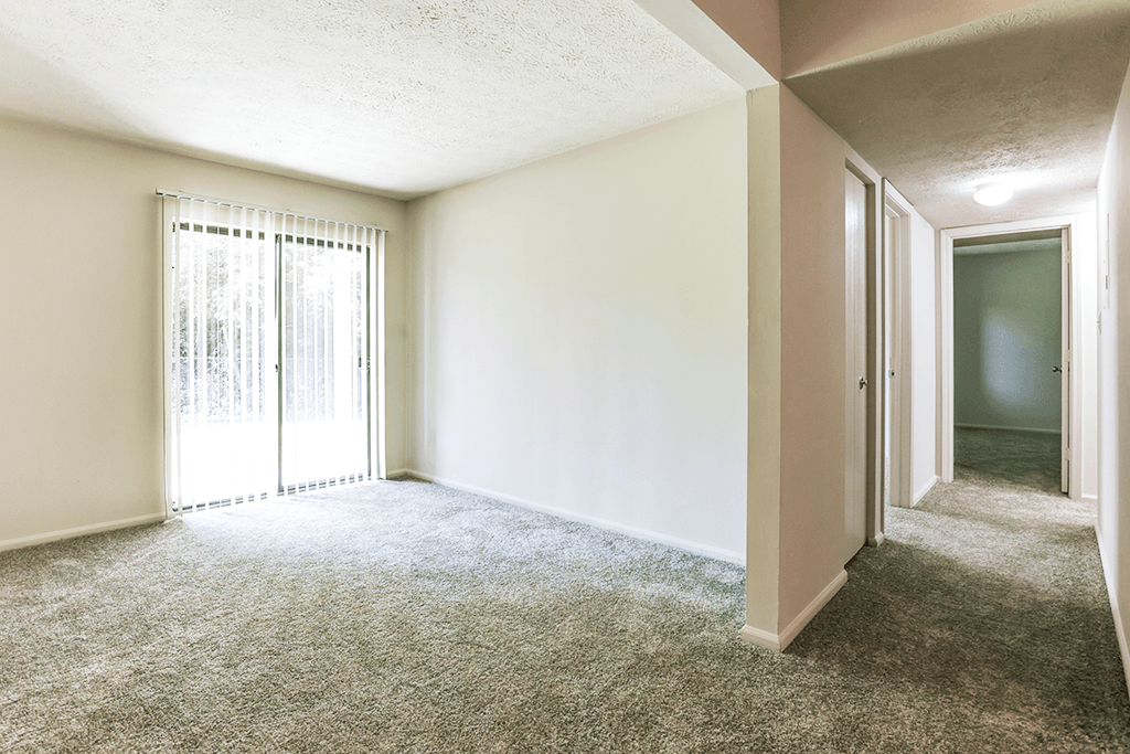 Unfurnished living room at Thompson Village Apartments, Indiana, 46227