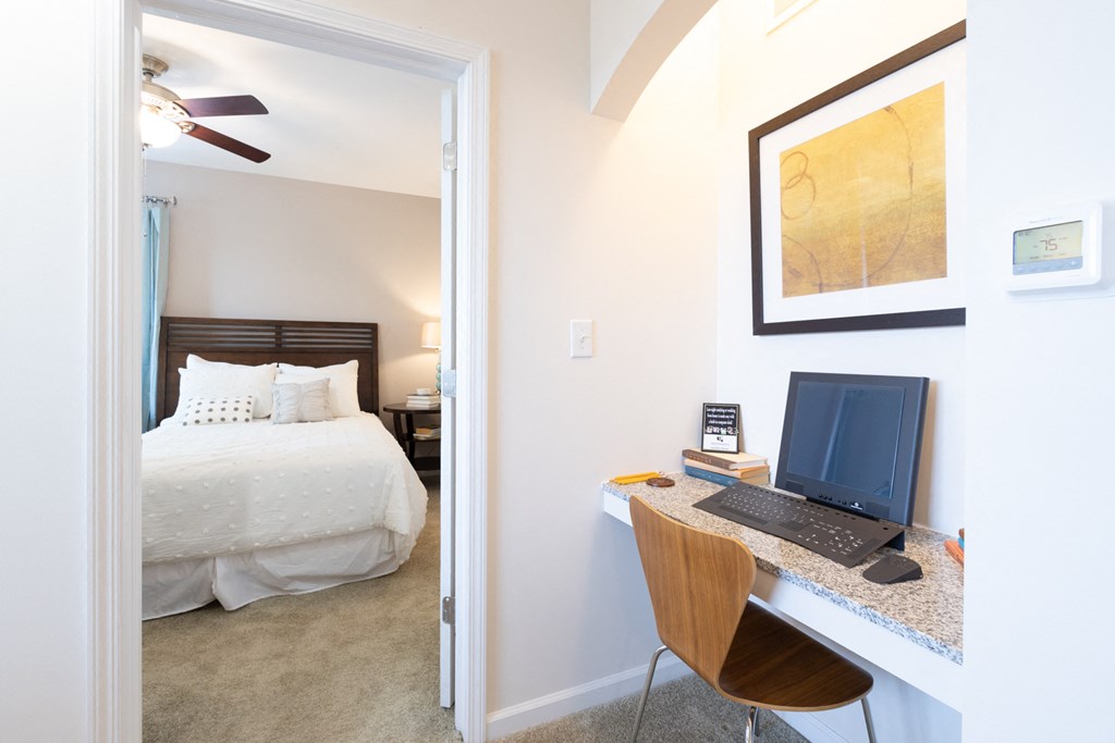 Mirbeau Floor Plan Built-In Computer Nook at Westhaven Luxury Apartments