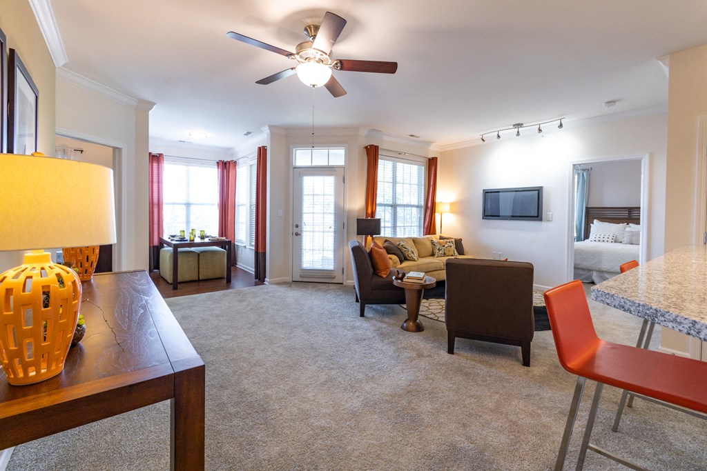 Mirbeau Floor Plan Living Room at Westhaven Luxury Apartments