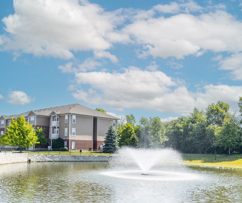 Large Pond With Tranquil Overlook at Westlake Apartments in Zoinsville, Indiana