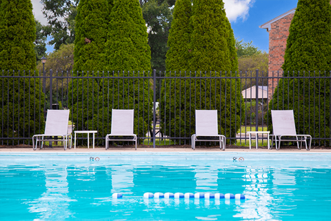 Swimming pool at Briarwood Apartments, Columbus, IN, offering a relaxing outdoor space for residents.