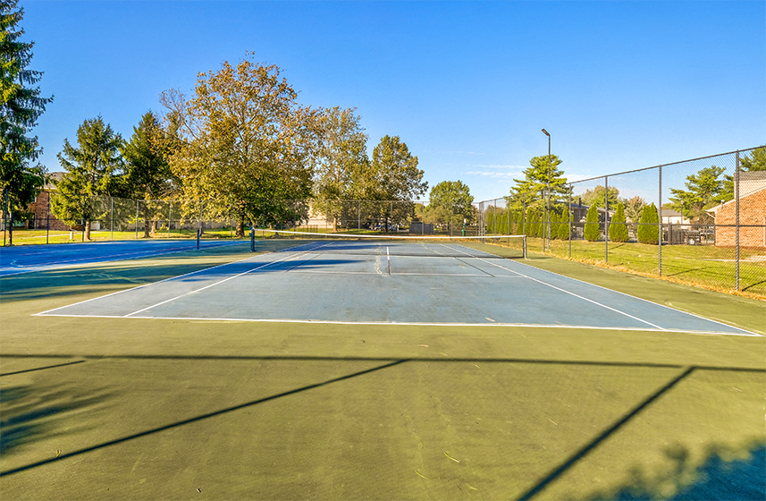 Fenced-in Tennis Court at Briarwood Apartments in Columbus, IN