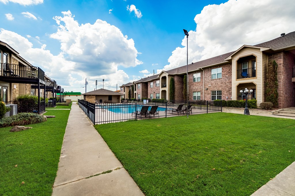 take a dip in the pool at the corners apartment in Sulpher springs