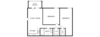 Two Bedroom One Bath
