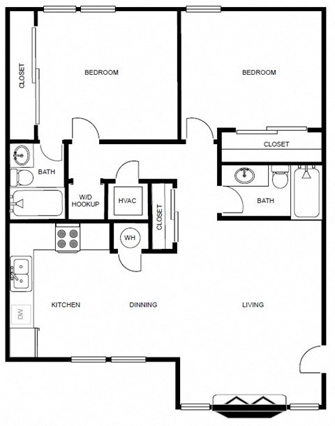 Two Bedroom Two Bathroom