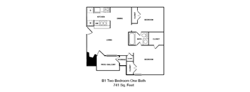 a floor plan of townhouse apartments with bedrooms and baths and a living room