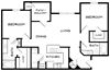 2 Bedroom 2 Bath Floorplan 2 Bedroom 2 Bath Floorplan