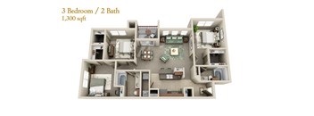 C1 - Three Bedroom Two Bath