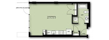 A6 Floor Plan at Stadium Place, Seattle, 98104