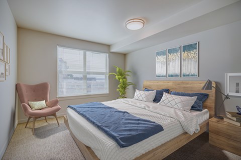 Bedroom - The 101 Apartments, Kirkland WA