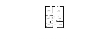 A black and white image of a floor plan for a home.