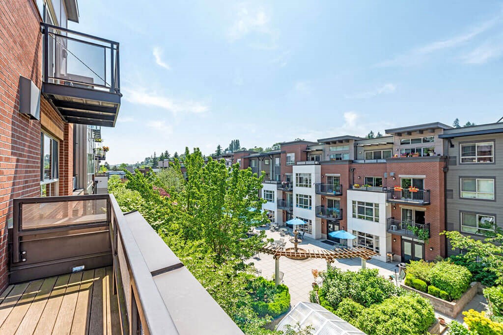 Balconies With City Views at The Corydon, Seattle, Washington