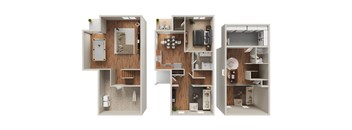 Clover Floor Plan at Highlands at Warwick Apartments, Pennsylvania
